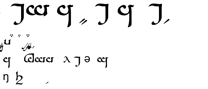 Tengwar Sindarin A font
